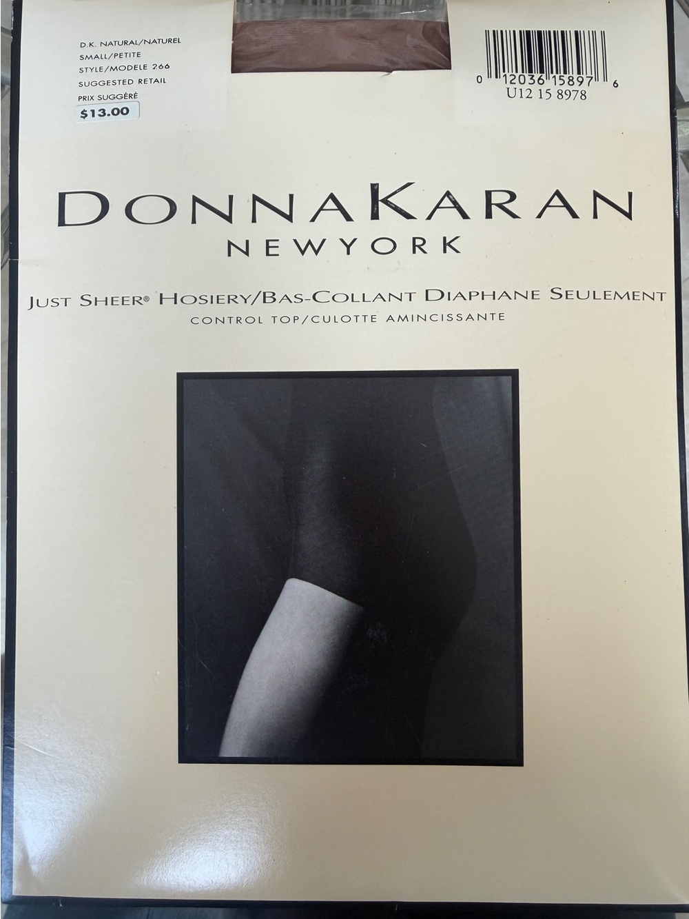 Donna Karan Just Sheer Hosiery in Dark Natural Size Small/Petite Control Top